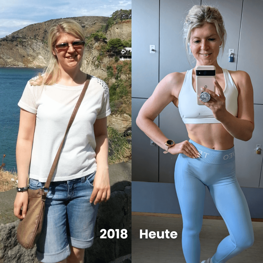 Vergleichsbild Transformation Yasmin 2018 vs. 2024